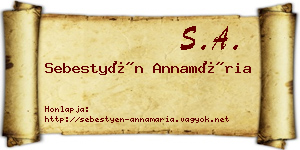 Sebestyén Annamária névjegykártya