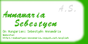 annamaria sebestyen business card